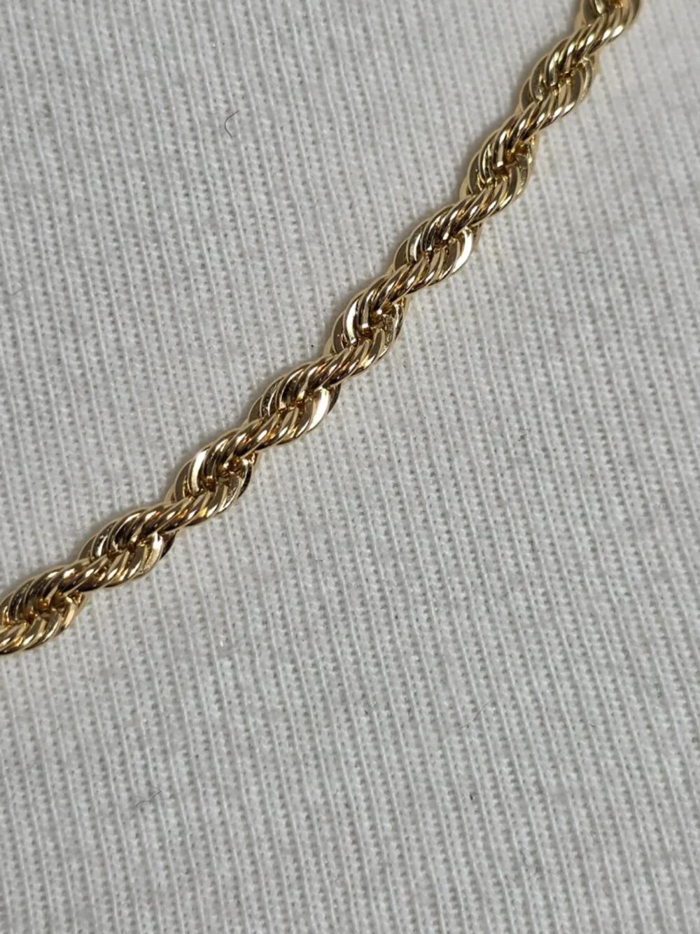 American Showcase Gold Tone Rope Chain Necklace Twisted Link Design
